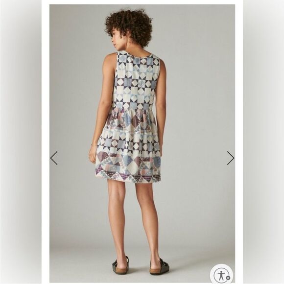Lucky brand Laura Ashley patchwork mini dress size S - Picture 4 of 8